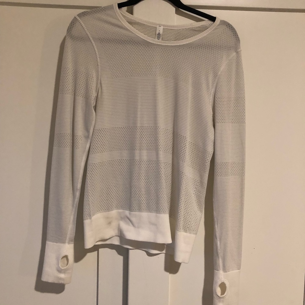 Lululemon White Long Sleeve Shirt